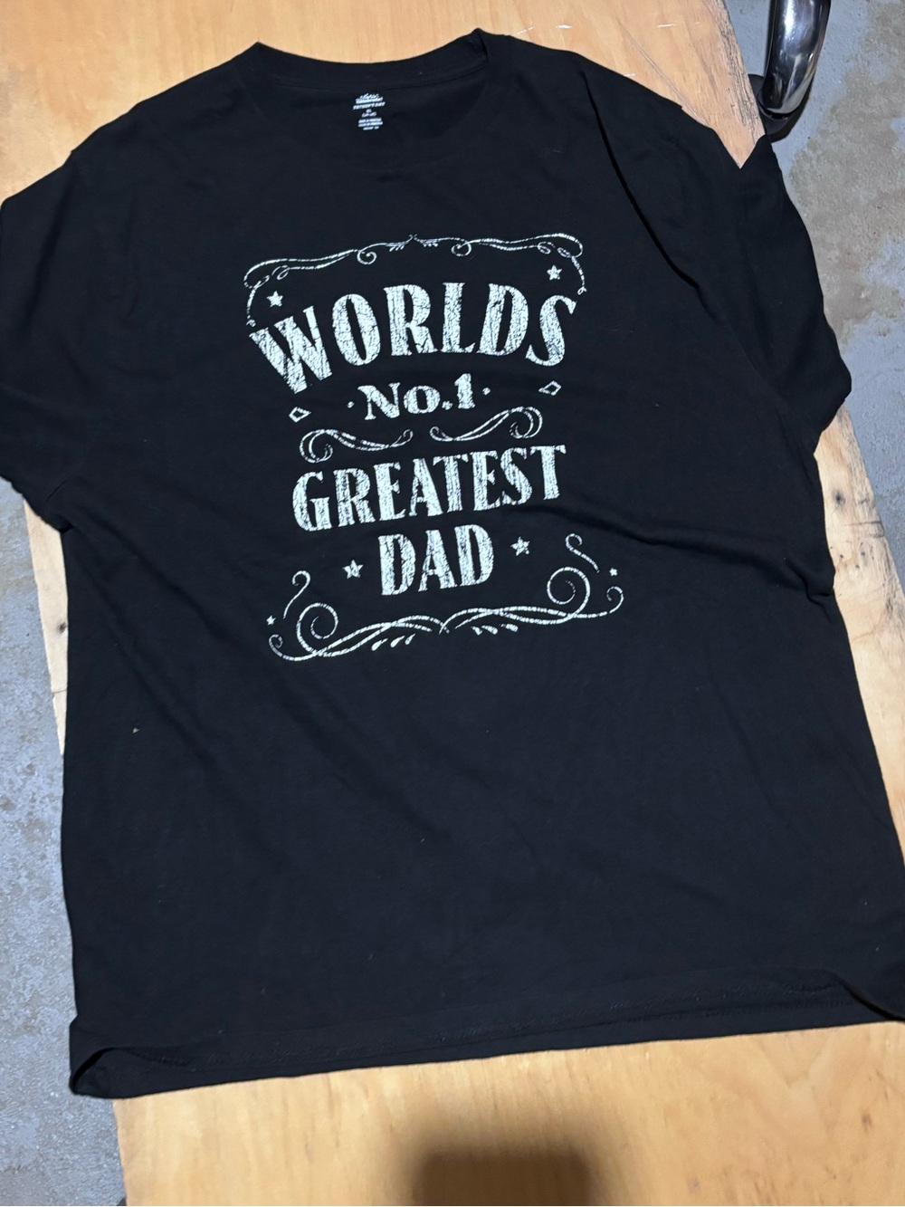 World's No.1 Greatest Dad Black Graphic Tee - Kids